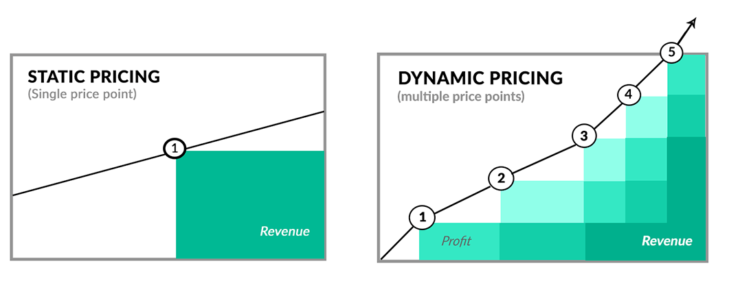 The difference between static pricing and dynamic pricing
