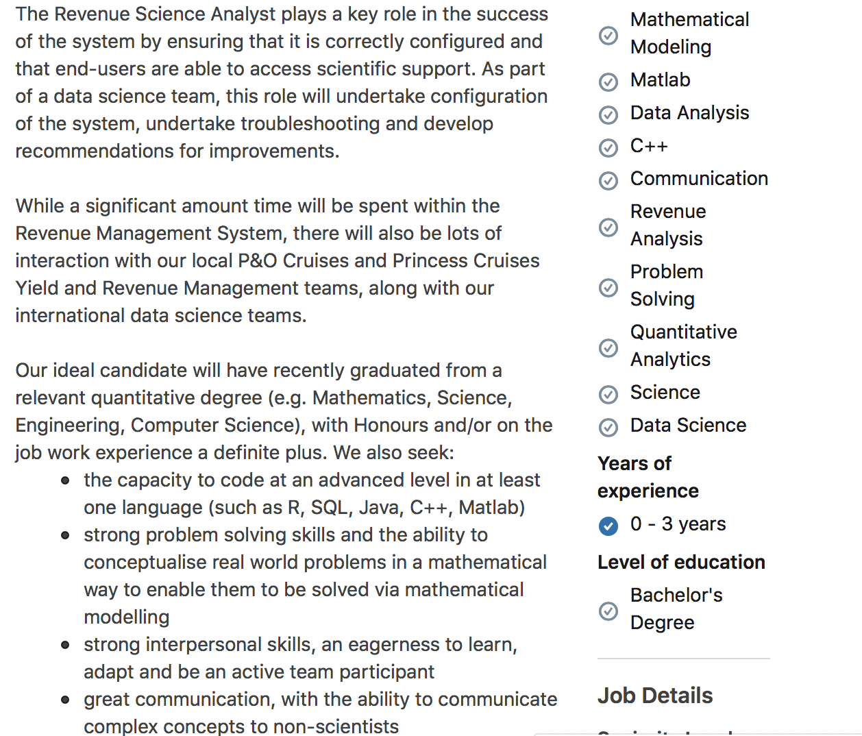 Pricing team job description 3