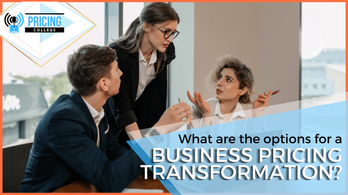 What are the options for a business pricing transformation?